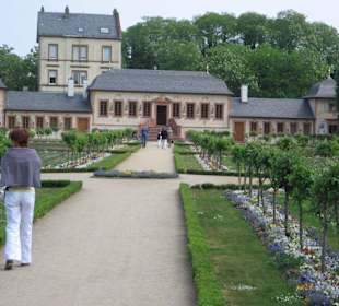 Blick auf Brettlaksches Gartenhaus