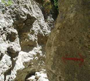 Agia Irini; die engste Stelle der Schlucht