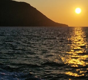 Sonnenuntergang über den Äolischen Inseln