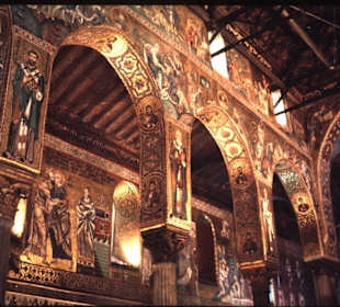 Sizilien, Palermo, das Innere der Cappella Palatina