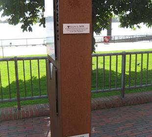 Infotafel zum Wasserstand