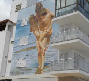 Eine bemalte Hauswand