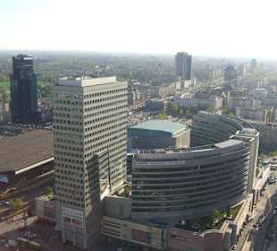 Widok z pałacu kultury