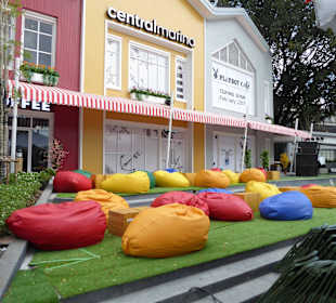 Teil des neuen Biergartens