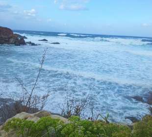 Ausblick von der Strandpromenade aufs Meer