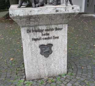 Skulptur Metzger und Bauer