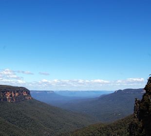 Aussicht beim Wandern in den Blue Mountains