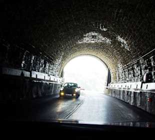 Im Tunnel selbst sehr rutschig