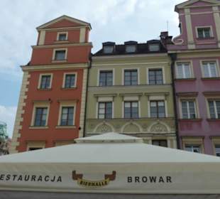 Am sehenswerten Rynek, dem Marktplatz von Breslau
