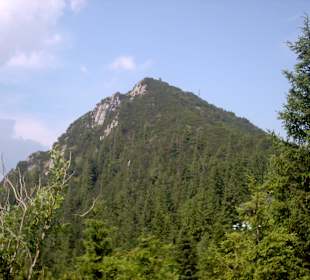 Sicht auf die Bergspitze