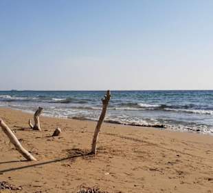 Mit feinem weichen Sand