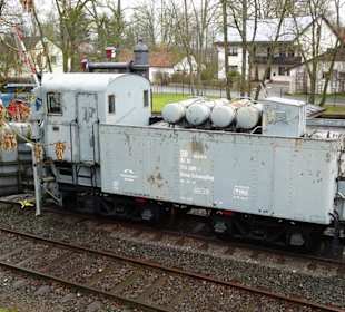 Der Schneepflug auf dem Außengelände