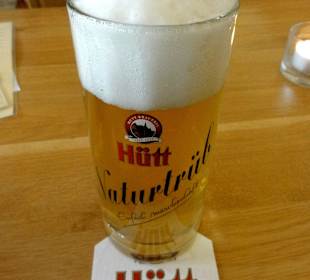 Im Ausschank Bier aus der Region