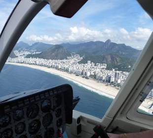 Blick aus dem Heli, auf die Copacabana