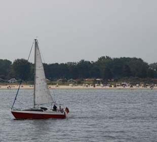 Segelboot vor Priwall