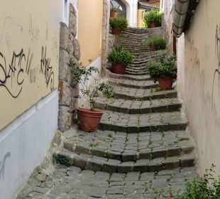 Ausgetretene Treppe in der Altstadt