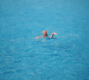 Baden in der blauen Lagune