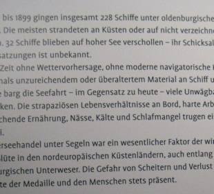 Infotafel zu Gefahren auf dem Meer