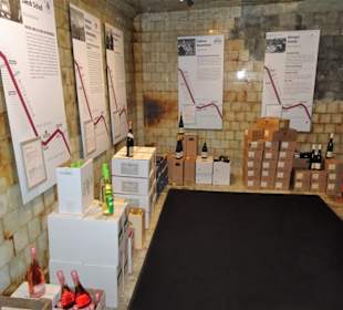 In den Räumen der Vinothek RheinWeinWelt