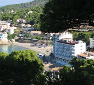 Blick vom Berg auf den Ort