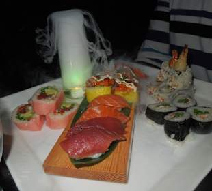 Sushiplatte mit Ninjaeffekt