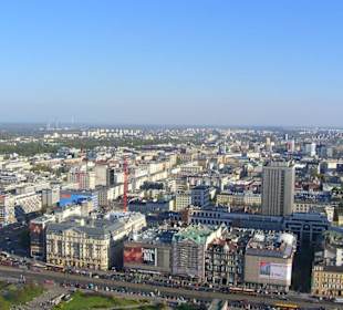 Widok z pałacu kultury