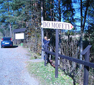 Widok drogi przy Mofetach