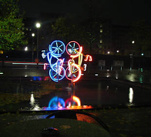 Illuminierte Fahrräder