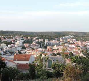 Blick von der Kirche auf die Stadt