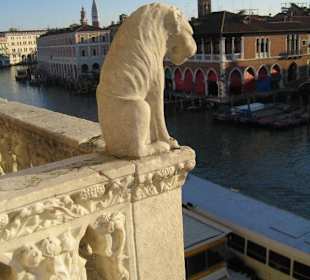 Löwen zieren den Balkon