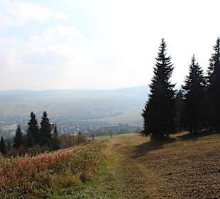 Blick auf Rückansicht von Richtung Fichtelberg