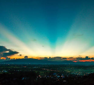 Sunset from temple in Doisaket