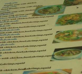 Rustikales thail. Restaurant - Karte 