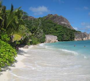 Strand auf La Digue