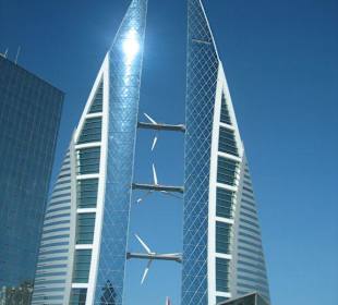 World Trade Center mit Windturbine