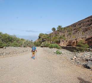 Im trockenen Flusslauf von Ajuy