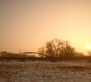 Sonnenuntergang an der Isarbrücke