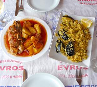 Lamm mit Ofenkartoffeln & Muschelrisotto