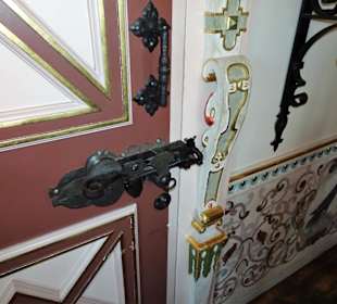 Details einer Tür auf Burg Rabenstein