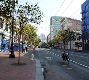 Market Street an einem Sonntag Morgen