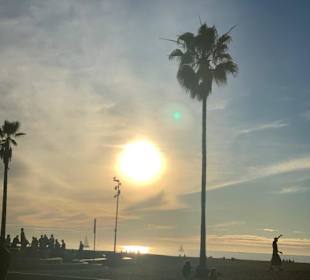 Am Santa Monica Peer Sonnenuntergang