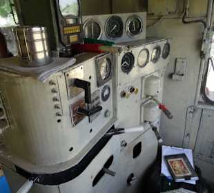 Führerstand der Lok, die den Zug zog