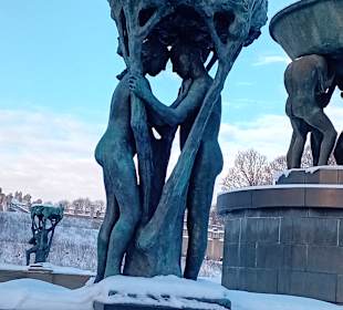 Der Figurenpark im Schnee