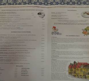 Die Speisekarte