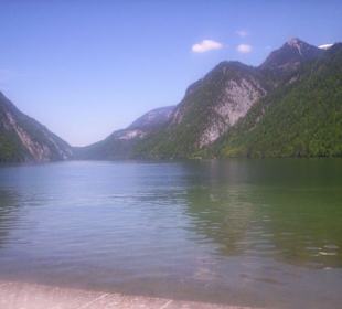 Ein Blick auf den Königssee von Bartholomä.