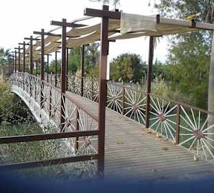 Endlich eine Abkürzungsbrücke am Ende des Strandwe