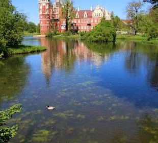 Blick über den Schlossteich auf das neue Schloss