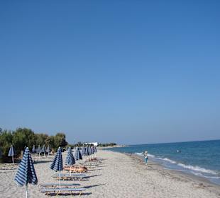 Der Strand nach dem kurzen Fussweg..