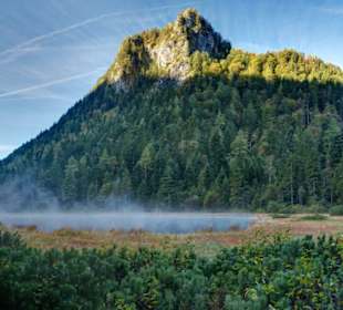 Nebel über den Krottensee in Inzell