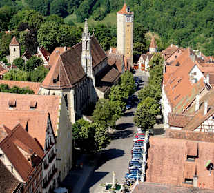 Blick vom Rathausturm auf die Altstadt